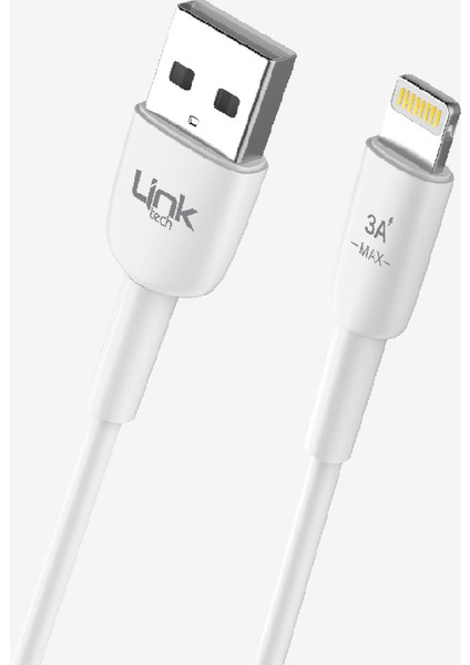 Linktech K601 Safe Fast 1m 3A Lightning USB Şarj Kablosu