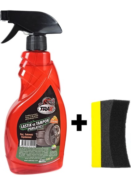 Trax Araba Lastik Parlatıcı Tampon Parlatıcı 500ML + Lastik Süngeri 2'li Set fiyatları