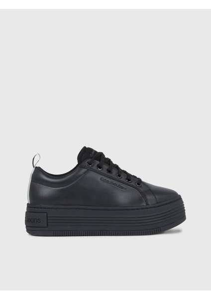 Kadın Calvin Klein Logolu Platform Topuklu Rahat Tabanlı Gündelik Kullanıma Uygun Siyah Sneaker YW0YW01309-0GT