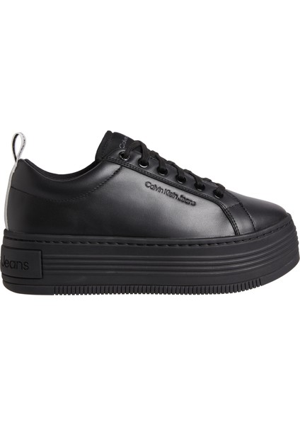 Kadın Calvin Klein Logolu Platform Topuklu Rahat Tabanlı Gündelik Kullanıma Uygun Siyah Sneaker YW0YW01309-0GT