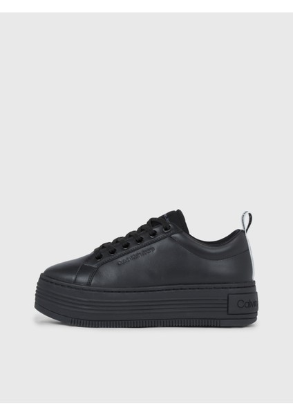 Kadın Calvin Klein Logolu Platform Topuklu Rahat Tabanlı Gündelik Kullanıma Uygun Siyah Sneaker YW0YW01309-0GT