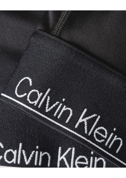 Calvin Klein Kadın Marka Logolu Elastik Bel Bantlı Siyah Spor Sütyeni 00GWS4K227-BAE