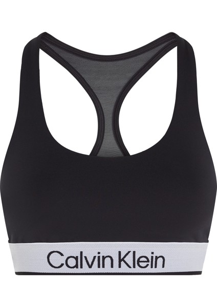 Calvin Klein Kadın Marka Logolu Elastik Bel Bantlı Siyah Spor Sütyeni 00GWS4K170-BAE