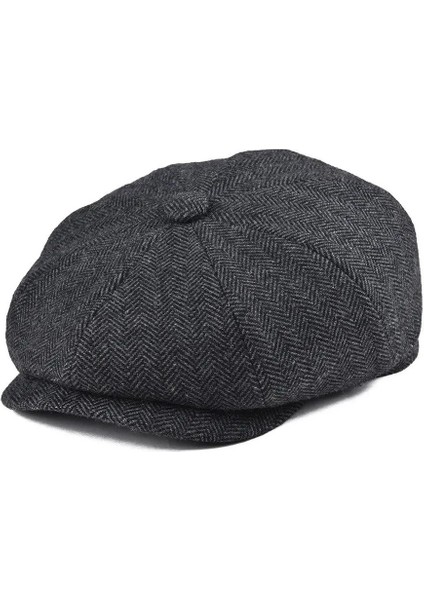 Siyah Erkek Kasket Baretta Beckham Peaky Blinders Şapka CP231