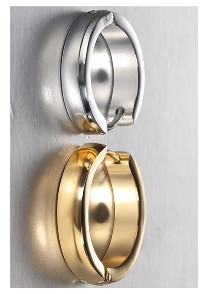 Ince 2,5 mm Bombeli Halka Unisex Erkek Çelik Küpe mse6 indirimleri
