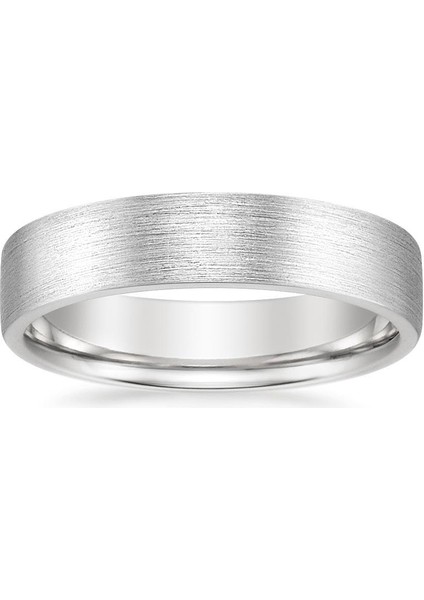 6mm Mat Düz Model Unisex Kadın Erkek Çelik Alyans Yüzük cl29