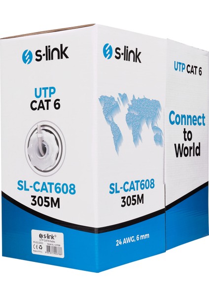 Sl-Cat608 Cat6 24Awg Cca 305Mt Kablo