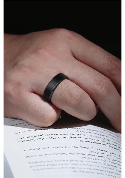 4 mm Köşeli Mat Düz Model Unisex Erkek Kadın Çelik Alyans Yüzük CL40