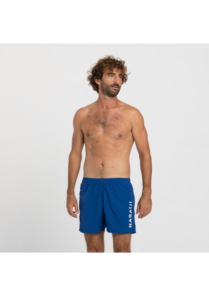 Nabaiji Erkek Havuz Şortu - Mavi - Basic 100