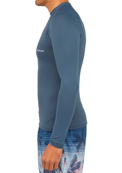 Olaian Erkek Slim Fit Uzun Kollu UV Korumalı Tişört - Gri - 100 modelleri