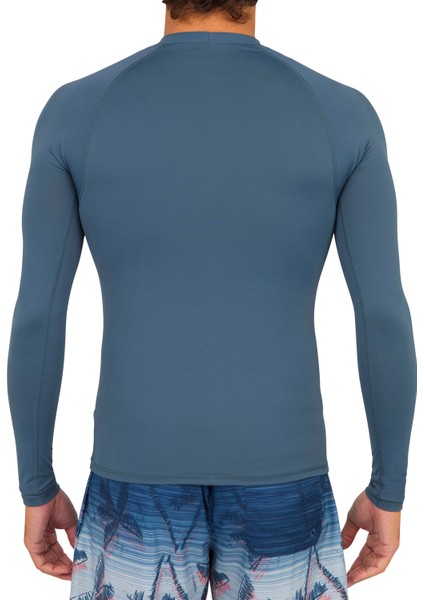Olaian Erkek Slim Fit Uzun Kollu UV Korumalı Tişört - Gri - 100