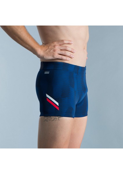 Nabaiji Erkek Boxer Mayo - Mavi/Beyaz/Kırmızı - FITI modelleri