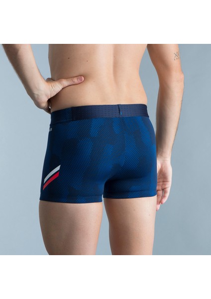 Nabaiji Erkek Boxer Mayo - Mavi/Beyaz/Kırmızı - FITI fırsatları