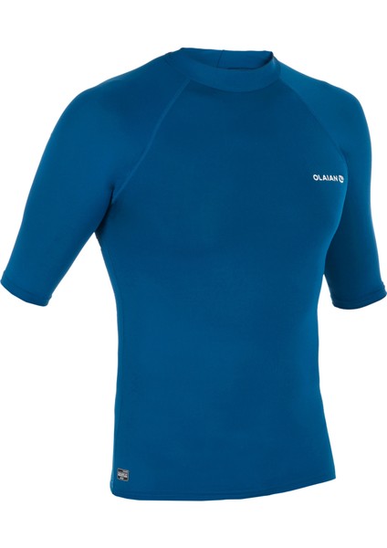 Olaian Erkek Slim Fit Kısa Kollu UV Korumalı Tişört - Mavi - 100
