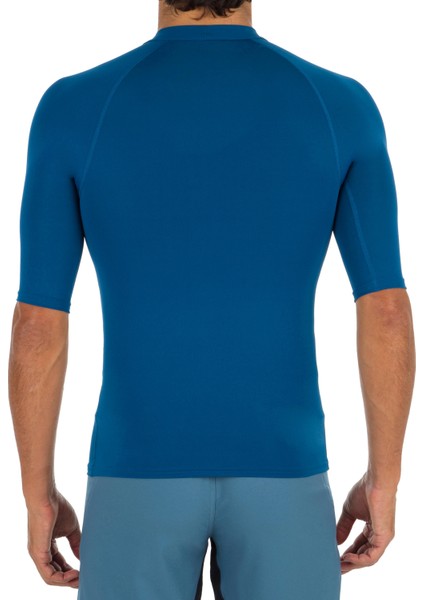 Olaian Erkek Slim Fit Kısa Kollu UV Korumalı Tişört - Mavi - 100 fiyatları