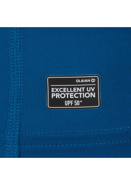Olaian Erkek Slim Fit Kısa Kollu UV Korumalı Tişört - Mavi - 100 indirimleri