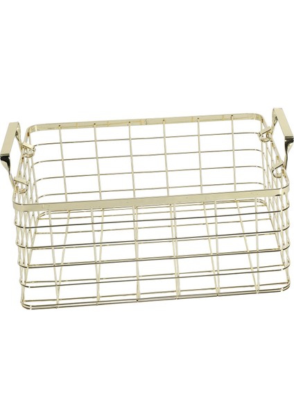 Metal Depolama Sepeti Şık Iskandinav El Yapımı Demir Net Masa Rafları Sepet Banyo Giysileri Kozmetik Depolama Sepeti-Altın,организаторы Hmoe (Yurt Dışından)