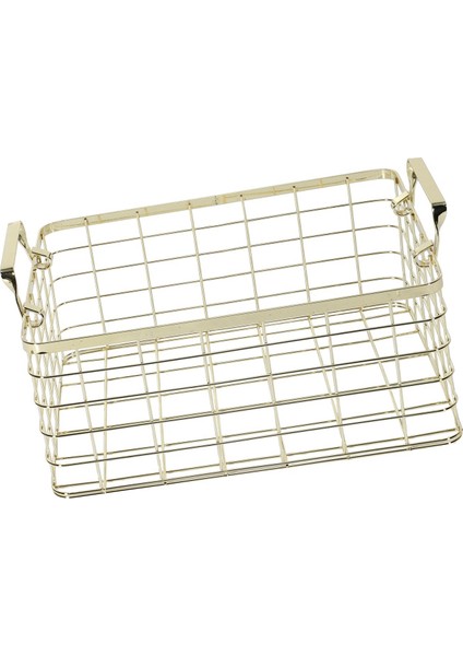 Metal Depolama Sepeti Şık Iskandinav El Yapımı Demir Net Masa Rafları Sepet Banyo Giysileri Kozmetik Depolama Sepeti-Altın,организаторы Hmoe (Yurt Dışından) modelleri