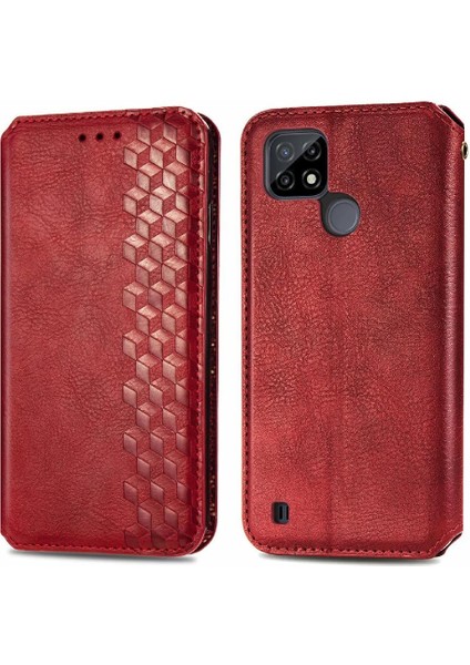 Oppo Realme C21Y Deri Telefon Kılıfı (Yurt Dışından)