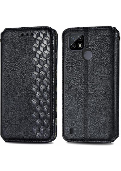 Oppo Realme C21Y Deri Telefon Kılıfı (Yurt Dışından)