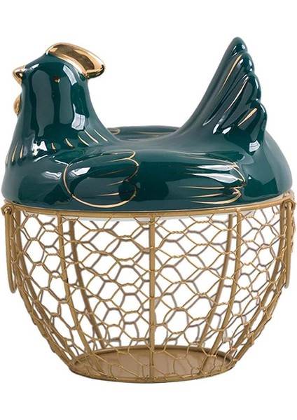 Yumurta Depolama Sepeti Metal Tel Meyve Sepeti, Tavuk Şekli Kapaklı Seramik Yumurta Tutucu, Depolama 30 Yumurta Tutar,организаторы Hmoe (Yurt Dışından)