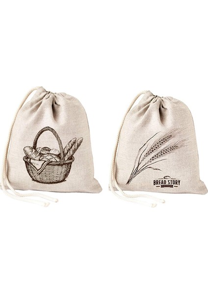 Keten Ekmek Torbaları - 2 Paket Sanat Tasarım Doğal Ağartılmamış Keten Ev Yapımı Artisan Ekmek Için Yeniden Kullanılabilir Gıda Güvenli Depolama,организаторы Hmoe (Yurt Dışından)