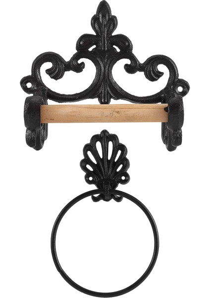 Siyah Tutucu Havluluk Seti, Banyo Dökme Demir Havluluk Tutucu Duvara Monte, Vintage Tasarım,организаторы Hmoe (Yurt Dışından) modelleri