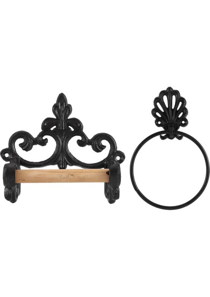 Siyah Tutucu Havluluk Seti, Banyo Dökme Demir Havluluk Tutucu Duvara Monte, Vintage Tasarım,организаторы Hmoe (Yurt Dışından) fırsatları