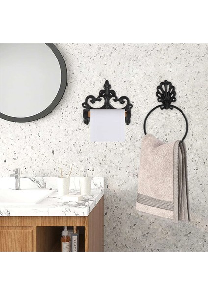 Siyah Tutucu Havluluk Seti, Banyo Dökme Demir Havluluk Tutucu Duvara Monte, Vintage Tasarım,организаторы Hmoe (Yurt Dışından) indirimleri