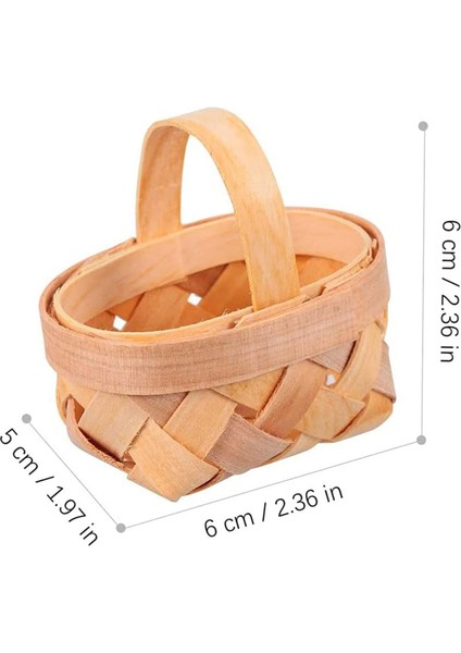 Parti Iyilik El Sanatları Dekor Fotoğraf Prop Için Kulplu 8 Adet Mini Dokuma Sepetler,организаторы Hmoe (Yurt Dışından) fiyatları