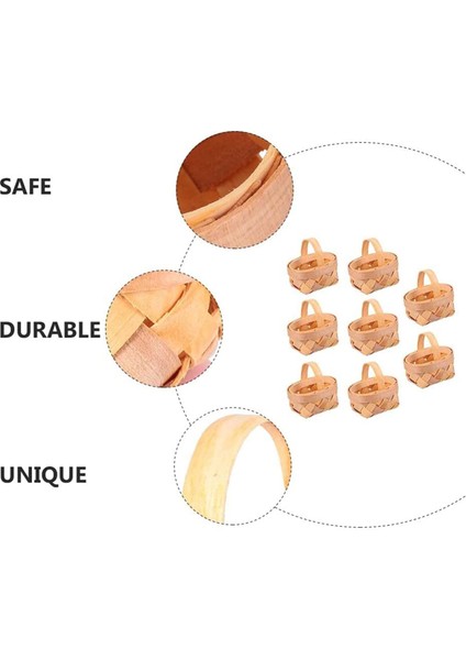 Parti Iyilik El Sanatları Dekor Fotoğraf Prop Için Kulplu 8 Adet Mini Dokuma Sepetler,организаторы Hmoe (Yurt Dışından) modelleri
