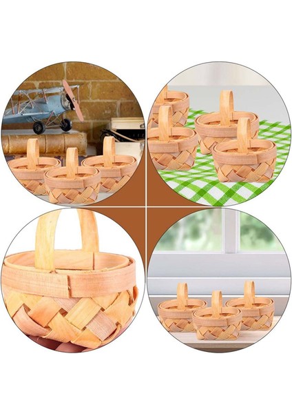 Parti Iyilik El Sanatları Dekor Fotoğraf Prop Için Kulplu 8 Adet Mini Dokuma Sepetler,организаторы Hmoe (Yurt Dışından) fırsatları