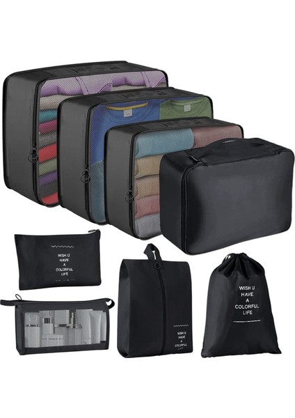 Bavul Için Paketleme Torbaları, 9pcs Hafif Seyahat Bagaj Organizatör Seti, Su Geçirmez,организаторы Hmoe (Yurt Dışından)