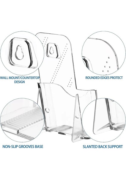 Akrilik Broşür Tutucu, 6 Paket Üç Katlı 4 Inç Geniş Broşür Tutucu Duvara Montaj/tezgah Üstü Organizatör Ekran Broşürü Için,организаторы Hmoe (Yurt Dışından) fırsatları