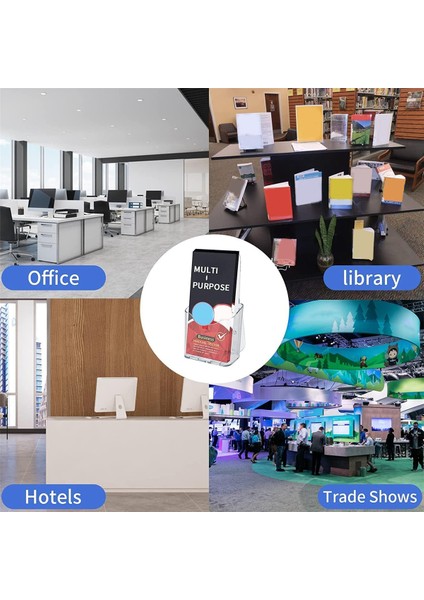 Akrilik Broşür Tutucu, 6 Paket Üç Katlı 4 Inç Geniş Broşür Tutucu Duvara Montaj/tezgah Üstü Organizatör Ekran Broşürü Için,организаторы Hmoe (Yurt Dışından) indirimleri