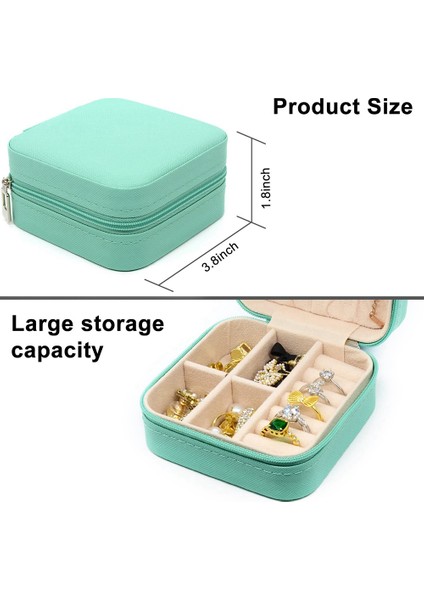 Taşınabilir Takı Saklama Kutusu Seyahat Organizatör Vaka Deri Saklama Küpe Kolye Yüzük Takı Organizatör Ekran B,организаторы Hmoe (Yurt Dışından)