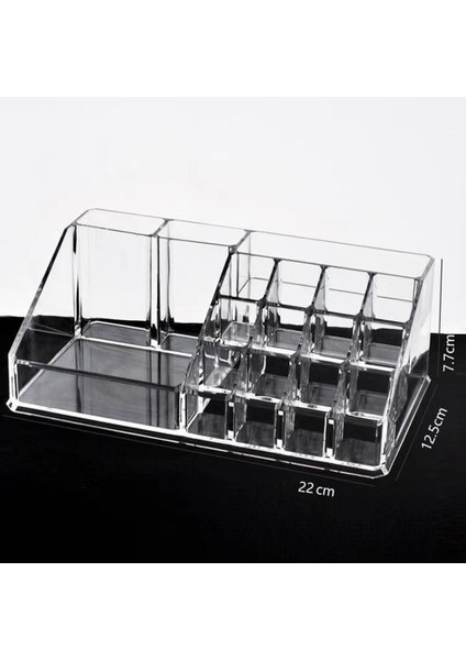 3 Çekmeceli ve Çıkarılabilir Üst Ruj Tutuculu Şeffaf Makyaj Organizatörü, Vanity'nizi, Banyonuzu, Şifonyerinizi Geliştirir,организаторы Hmoe (Yurt Dışından) modelleri