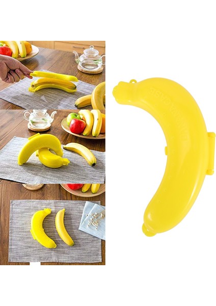 Sevimli Meyve Muz Koruyucu Kutu Tutucu Kılıf Öğle Yemeği Konteyner Depolama Muz Kutusu Plastik,организаторы Hmoe (Yurt Dışından) modelleri