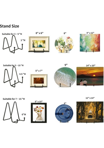 4,3 Inç 5 Paket Siyah Metal Teşhir Standları Plaka Standı Plaka Tutucu Ekran Resim, Dekoratif Plaka, Kitap Için Standlar,организаторы Hmoe (Yurt Dışından)