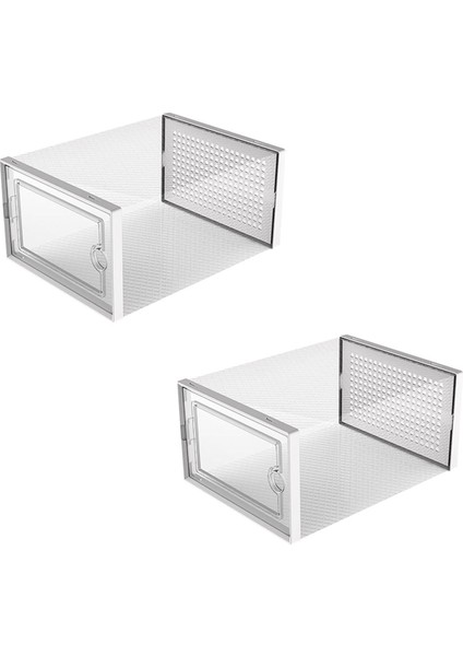 Ayakkabı Saklama Kutusu, Şeffaf Şeffaf Ayakkabı Saklama Kutuları Sert Plastik Istiflenebilir Organizatör Konteynerleri Kutuları Beyaz,организаторы Hmoe (Yurt Dışından)