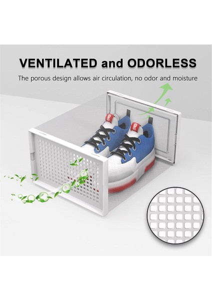 Ayakkabı Saklama Kutusu, Şeffaf Şeffaf Ayakkabı Saklama Kutuları Sert Plastik Istiflenebilir Organizatör Konteynerleri Kutuları Beyaz,организаторы Hmoe (Yurt Dışından) fırsatları