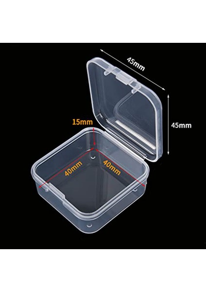 Kare Mini Şeffaf Plastik Saklama Kapları Küçük Öğeler Için Kapaklı Kutu Kasa (1.77X1.77X0.8INCH), 100 Paket,организаторы Hmoe (Yurt Dışından) fiyatları