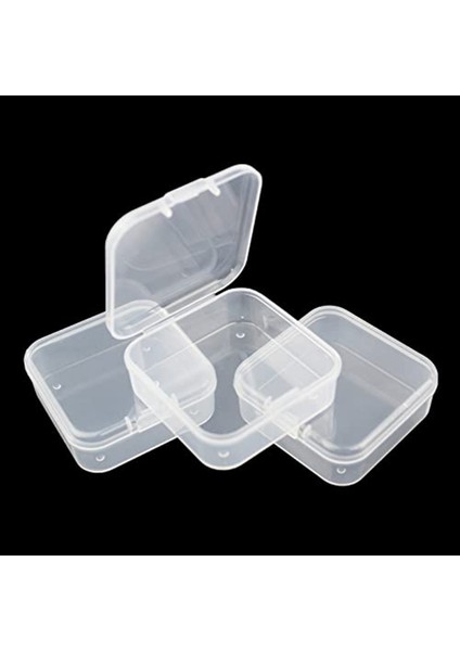 Kare Mini Şeffaf Plastik Saklama Kapları Küçük Öğeler Için Kapaklı Kutu Kasa (1.77X1.77X0.8INCH), 100 Paket,организаторы Hmoe (Yurt Dışından) fırsatları
