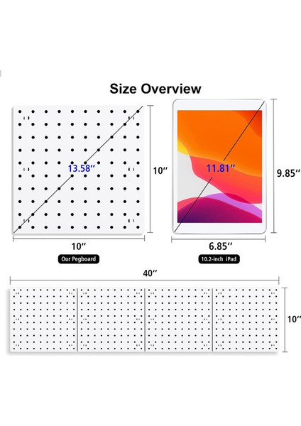 Pegboard'lar, Duvar Düzenleyici Paneller, Duvar Asma Panoları, El Sanatları Odası, Mutfak, Garaj, Oturma Odası, Banyo (4 Adet),организаторы Hmoe (Yurt Dışından)