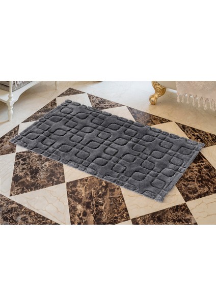 Pamuklu Paspas Fila Koyu Gri 60 x 100 cm