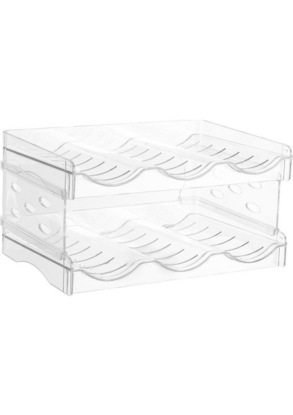 Dolap Için Su Şişesi Düzenleyici, 2 Paket Istiflenebilir Plastik Su Şişesi Tutucu, Mutfak Buzdolabı Için Şarap Rafları,организаторы Hmoe (Yurt Dışından)