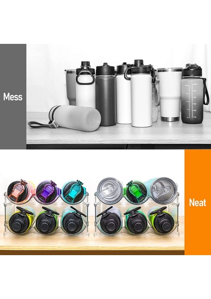 Dolap Için Su Şişesi Düzenleyici, 2 Paket Istiflenebilir Plastik Su Şişesi Tutucu, Mutfak Buzdolabı Için Şarap Rafları,организаторы Hmoe (Yurt Dışından) fırsatları