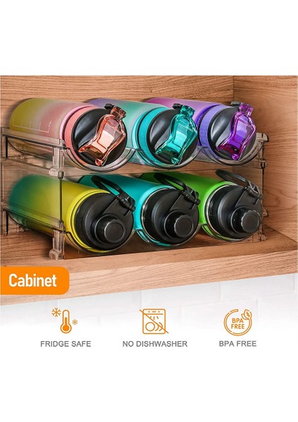 Dolap Için Su Şişesi Düzenleyici, 2 Paket Istiflenebilir Plastik Su Şişesi Tutucu, Mutfak Buzdolabı Için Şarap Rafları,организаторы Hmoe (Yurt Dışından) indirimleri