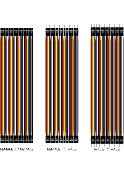 60 Pin Dişi-Dişi Erkek-Erkek Erkek-Dişi 40 cm Jumper Kablo Seti