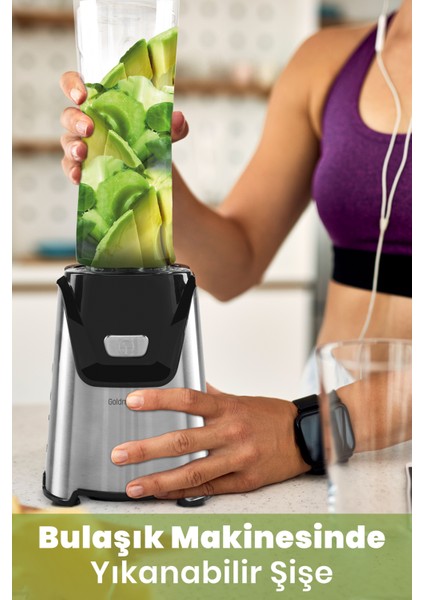 Mixgrind 2in1 Paslanmaz Çelik Bıçaklı Kişisel Smoothie Blender ve Kahve Baharat Öğütücü